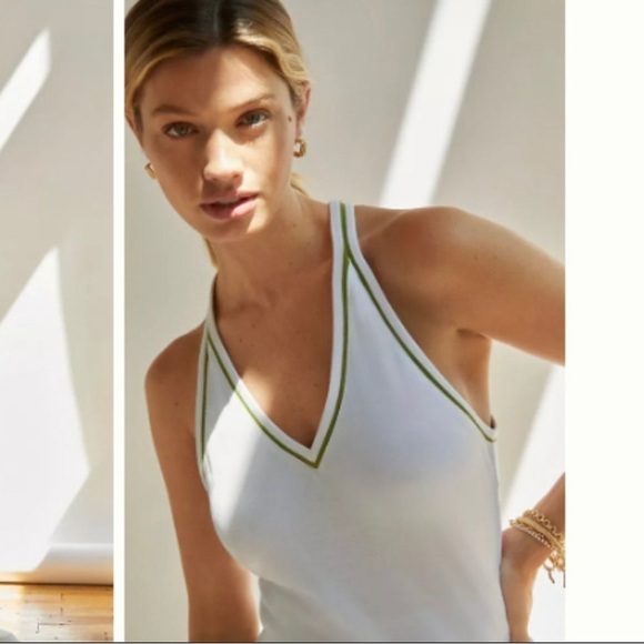 Anthropologie Maeve V-Neck Tank in Ivory - Picture 1 of 9